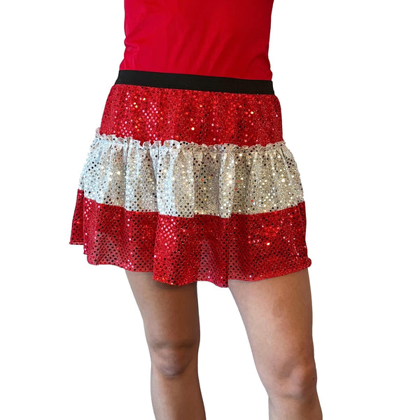 Candy Cane Skirt | Christmas Running or Jingle Bell Costume Skirt - Rock City Skirts