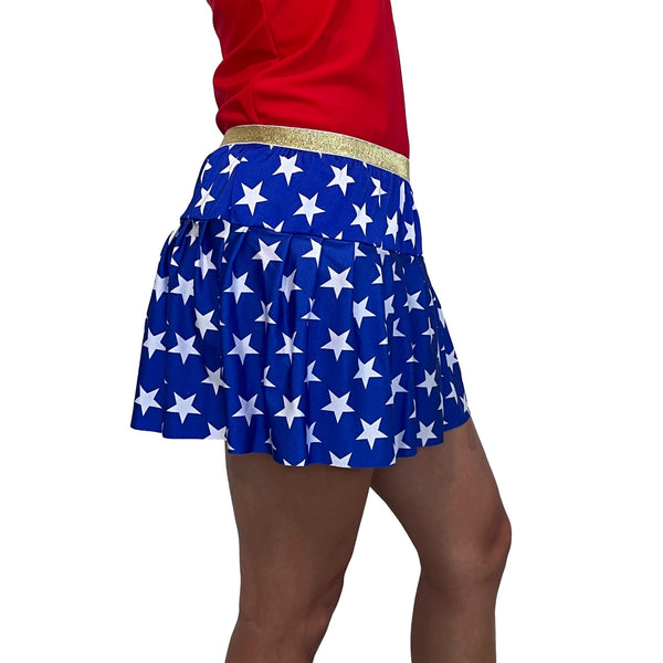 Wonder Woman Blue Star Inspired Superhero Running Skirt - Rock City Skirts