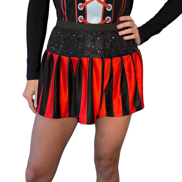 Striped Pirate "Swashbuckler" Gasparilla Sparkle Skirt - Rock City Skirts