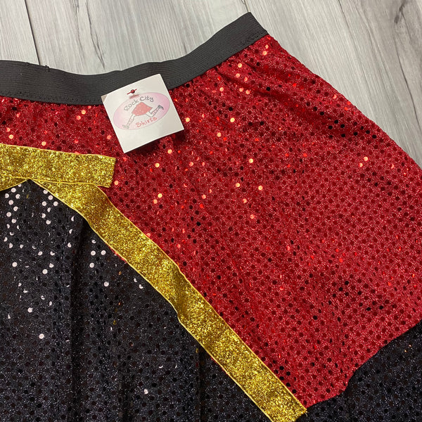SALE - LARGE ONLY - Captain Hook Running Sparkle Skirt - Rock City Skirts