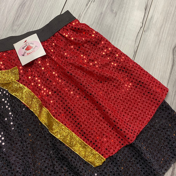 SALE - LARGE ONLY - Captain Hook Running Sparkle Skirt - Rock City Skirts