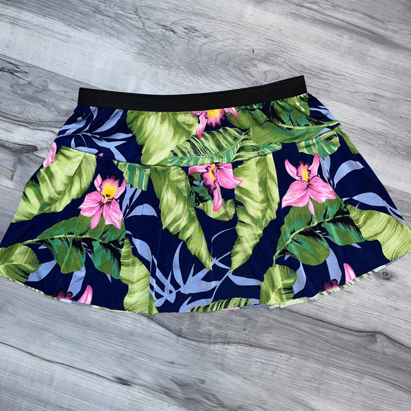 Hawaiian Maui Floral/Leaf Running Skirt - Rock City Skirts