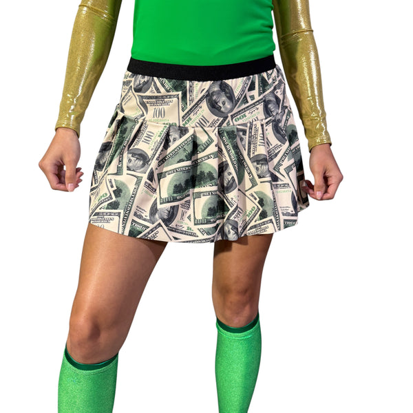 Money Print Running Skirt - Rock City Skirts