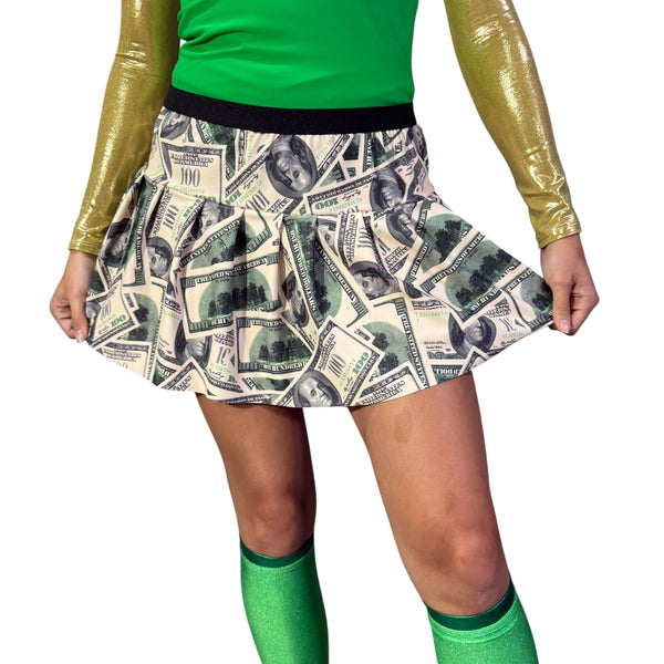 Money Print Running Skirt - Rock City Skirts