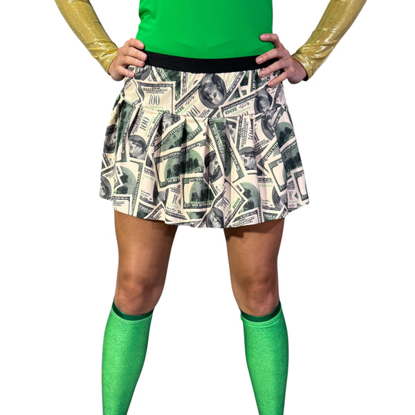 Money Print Running Skirt - Rock City Skirts