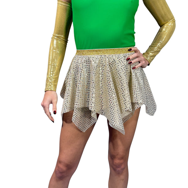 Fairy Pixie Sparkle Skirt for Running or Costume Champagne Gold - Rock City Skirts
