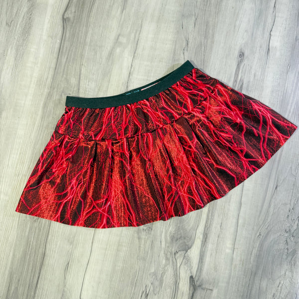 Red Lightning Metallic Running Skirt - Rock City Skirts