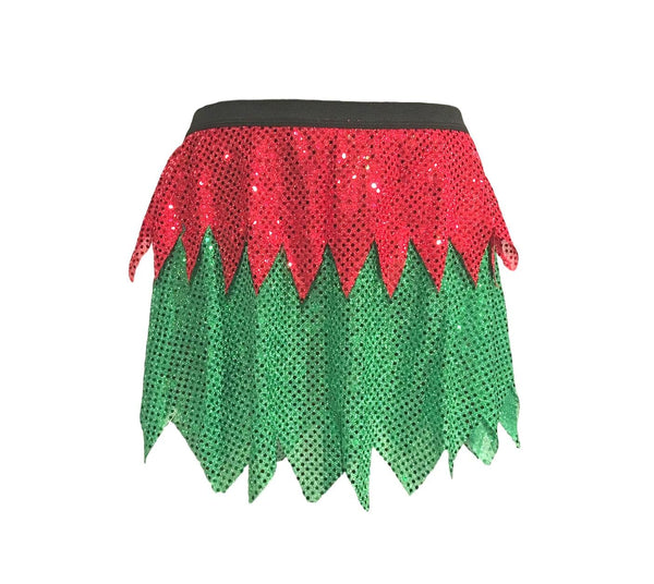 Christmas Elf Sparkle Athletic Skirt - Rock City Skirts