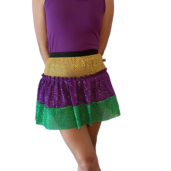 Mardi Gras Running Sparkle Skirt - Rock City Skirts