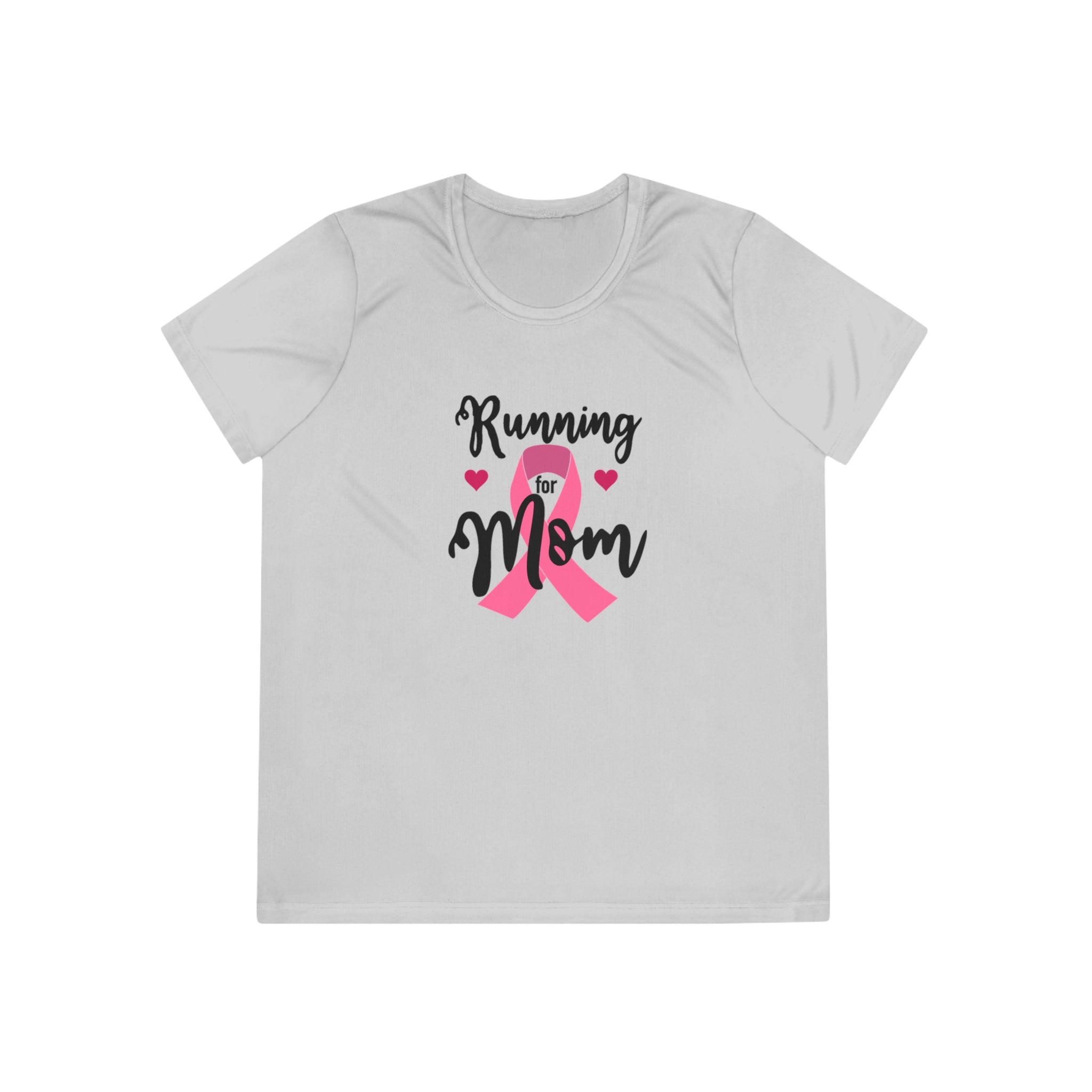 Breast Cancer Run Shirt | Running for Mom Pink Ribbon Tee for Awareness Runs | Breast Cancer Gift - Rock City Skirts