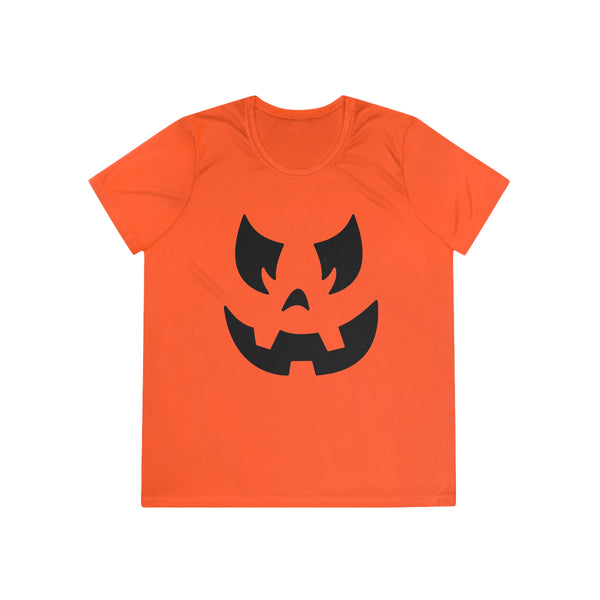 Pumpkin Face Halloween Run Shirt | Pumpkin Running Costume Tee | Halloween 5k Athletic Performance T-Shirt - Rock City Skirts