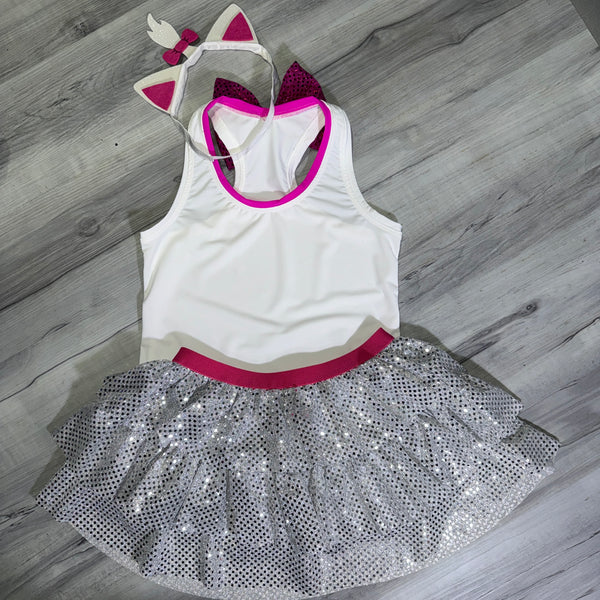 Aristocat Costume Marie Cat Running Outfit - Rock City Skirts