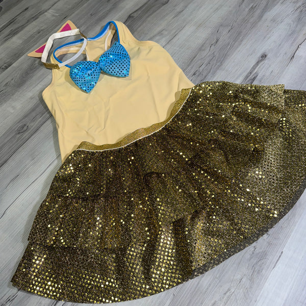 Aristocat Costume Toulouse Cat Running Outfit - Rock City Skirts