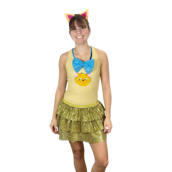 Aristocat Costume Toulouse Cat Running Outfit - Rock City Skirts