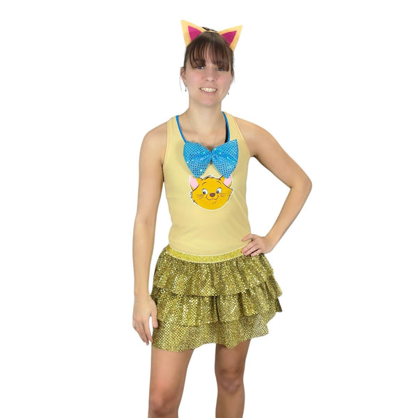 Aristocat Costume Toulouse Cat Running Outfit - Rock City Skirts
