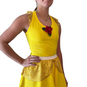"Princess Belle" Racerback (with Rose Accent) - Rock City Skirts