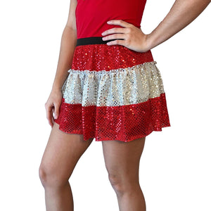 Candy Cane Skirt | Christmas Running or Jingle Bell Costume Skirt - Rock City Skirts