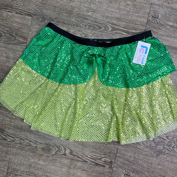 SALE - XL - "Fauna" Sleeping Beauty Green/Fairy Godmother Inspired running skirt - Rock City Skirts