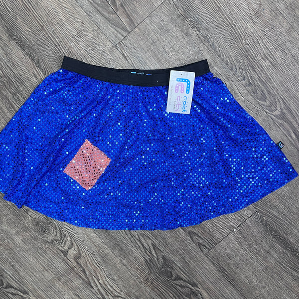 SALE - SMALL Goofy Silly dog Running Sparkle Skirt with Patch - Rock City Skirts