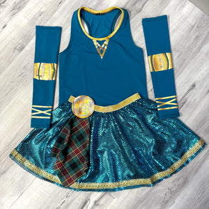 Merida Brave Scottish Princess Running Costume XLarge / XSmall / Yes Arm Sleeves Merida Brave Scottish Princess Running Costume XLarge / XSmall / Yes Arm Sleeves
