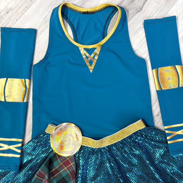 Merida Brave Scottish Princess Running Costume