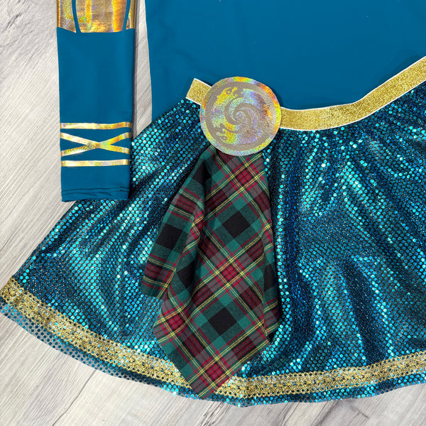 Merida Brave Scottish Princess Running Costume
