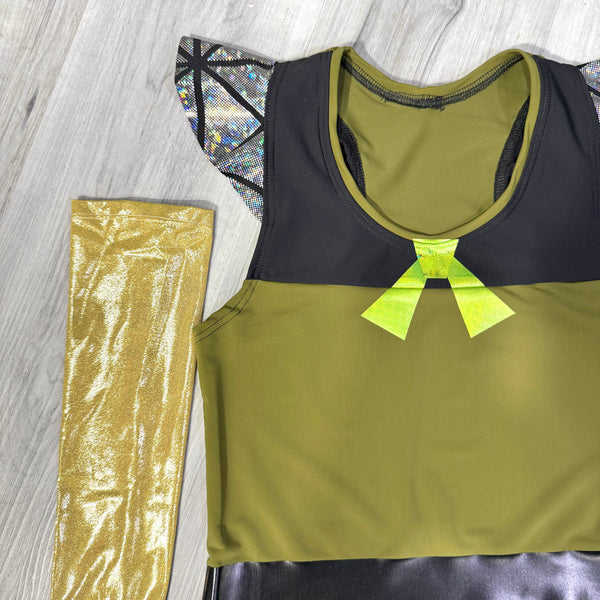 Mulan Soldier Ping Costume w/ Racerback and Athletic Running Skirt