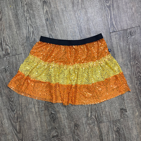 SALE - SMALL Orange & Yellow Skirt | Halloween Running or Costume Skirt - Rock City Skirts