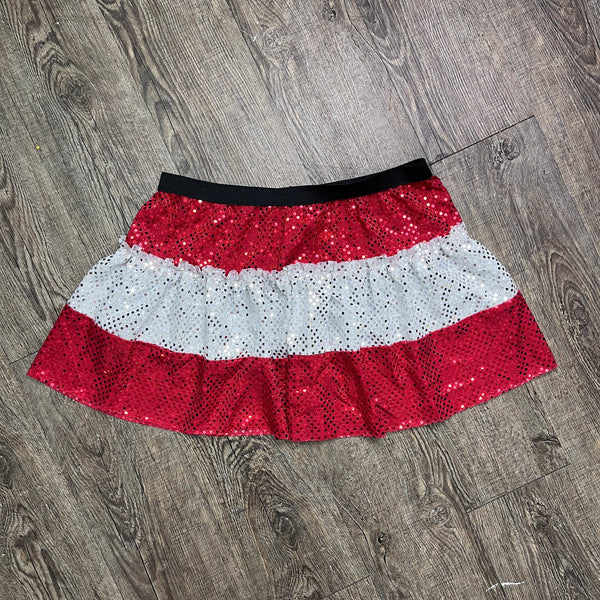 Candy Cane Skirt | Christmas Running or Jingle Bell Costume Skirt - Rock City Skirts