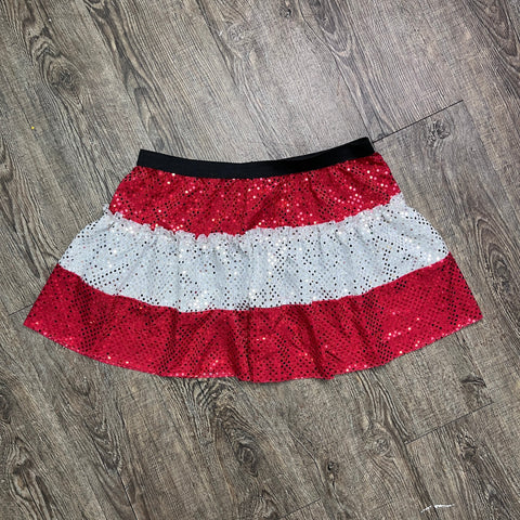 SALE - MEDIUM Candy Cane Skirt | Christmas Running or Jingle Bell Costume Skirt - Rock City Skirts