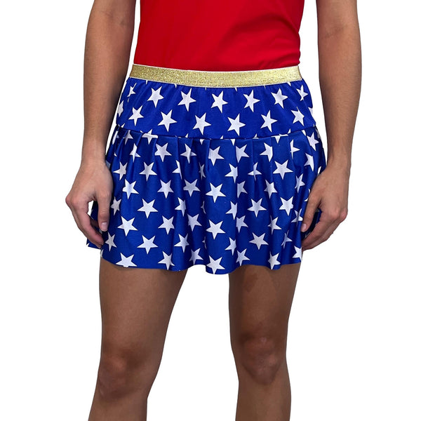 Wonder Woman Blue Star Inspired Superhero Running Skirt - Rock City Skirts