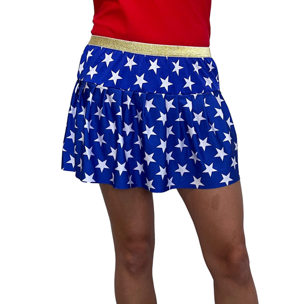 Wonder Woman Blue Star Inspired Superhero Running Skirt - Rock City Skirts