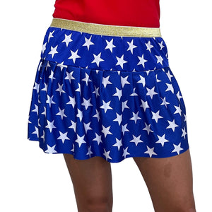 Wonder Woman Blue Star Inspired Superhero Running Skirt - Rock City Skirts