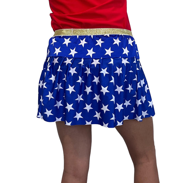 Wonder Woman Blue Star Inspired Superhero Running Skirt - Rock City Skirts