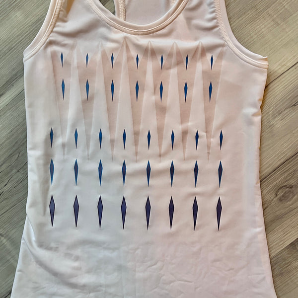 Elsa Frozen 2 White Gown Inspired Running Shirt Racerback - Rock City Skirts