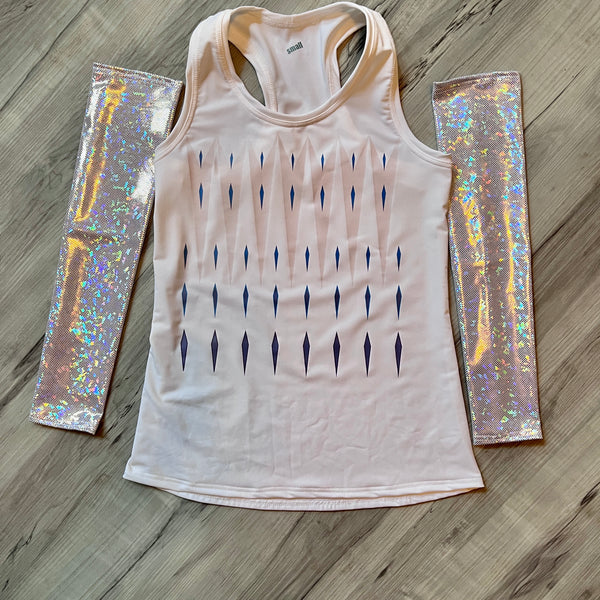 Elsa Frozen 2 White Gown Inspired Running Shirt Racerback - Rock City Skirts