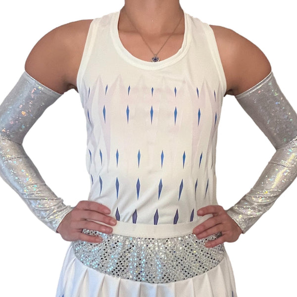 Elsa Frozen 2 White Gown Inspired Running Shirt Racerback - Rock City Skirts