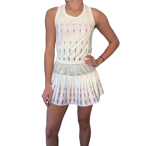 Elsa Frozen 2 White Gown Inspired Running Costume | White Skirt and Racerback - Rock City Skirts