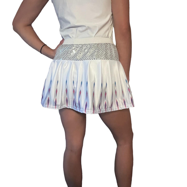 Elsa Frozen 2 White Gown Inspired Running Costume | White Skirt and Racerback - Rock City Skirts
