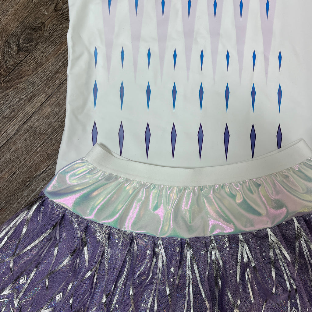 Elsa Frozen 2 White Gown Inspired Running Costume Small / Medium Skirt / Yes Arm Sleeves Elsa Frozen 2 White Gown Inspired Running Costume Small / Medium Skirt / Yes Arm Sleeves