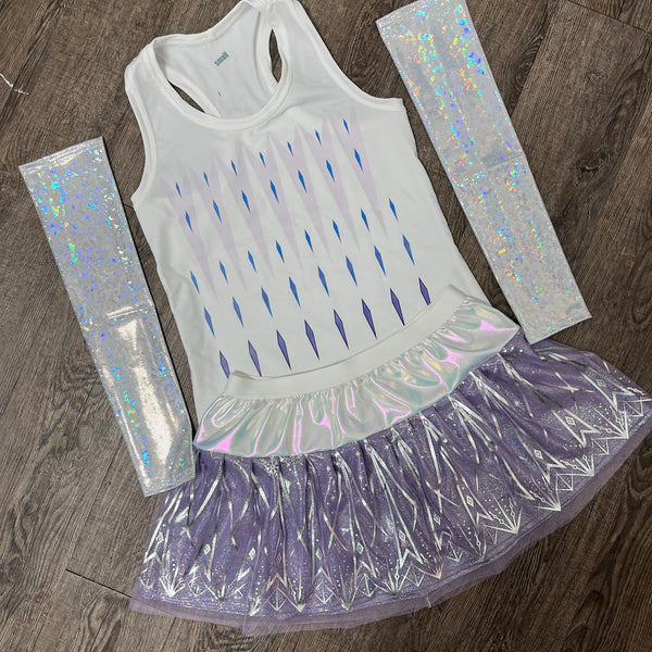 Elsa Frozen 2 White Gown Inspired Running Costume - Rock City Skirts