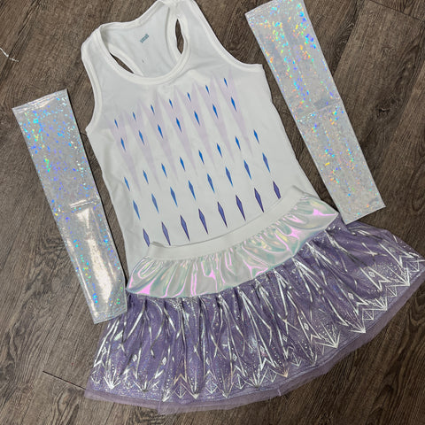 Elsa Frozen 2 White Gown Inspired Running Costume - Rock City Skirts