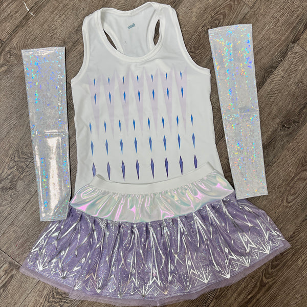 Elsa Frozen 2 White Gown Inspired Running Costume - Rock City Skirts