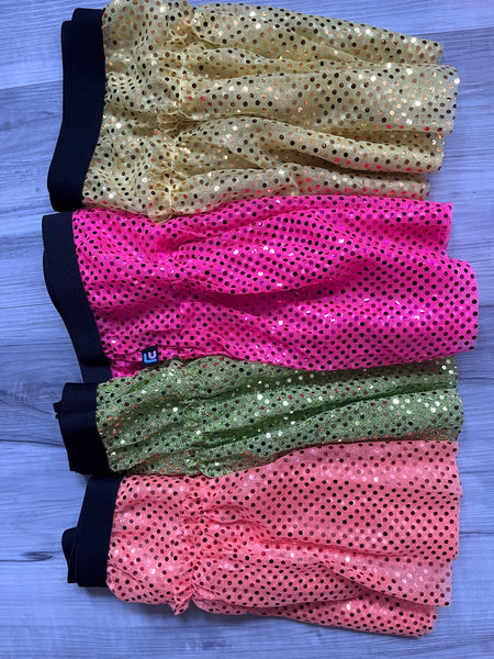 Neon Athletic Sparkle Skirt - Choose Color | Running Skirt - Rock City Skirts
