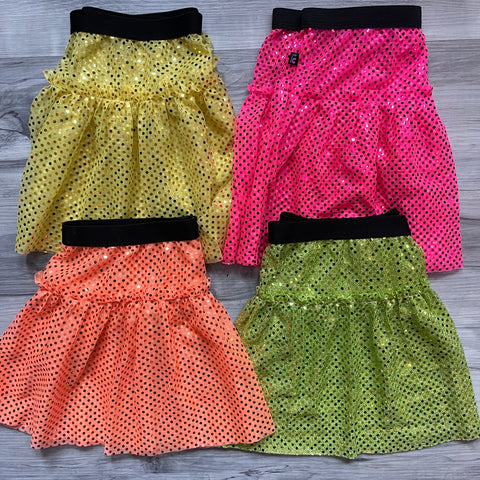 Neon Athletic Sparkle Skirt - Choose Color | Running Skirt