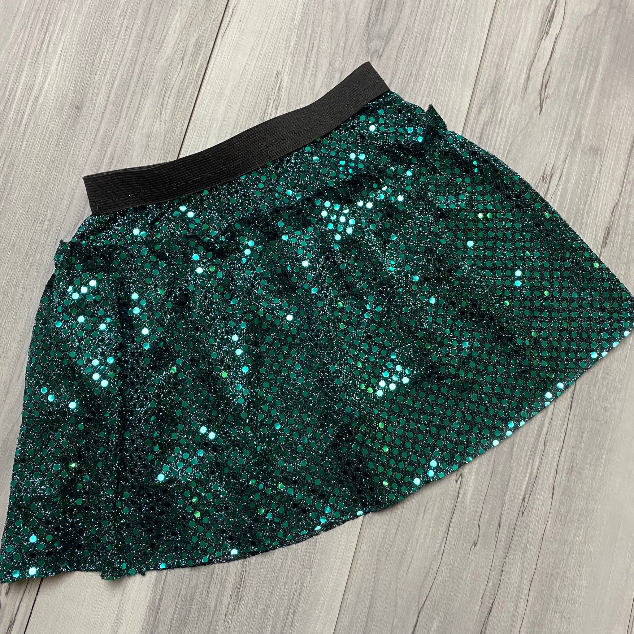 SALE - SMALL (3-5) Children's Dark Teal Sparkle Running Skirt - Rock City Skirts