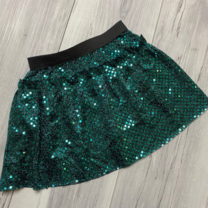 SALE - SMALL (3-5) Children's Dark Teal Sparkle Running Skirt - Rock City Skirts