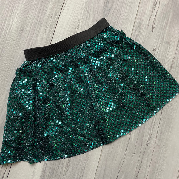 SALE - SMALL (3-5) Children's Dark Teal Sparkle Running Skirt - Rock City Skirts
