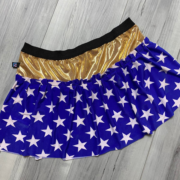 SALE - SMALL - 12.5" Length - Wonderful Woman Inspired Skirt - Rock City Skirts