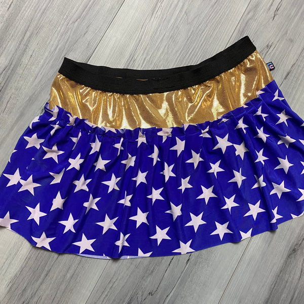 SALE - SMALL - 12.5" Length - Wonderful Woman Inspired Skirt - Rock City Skirts